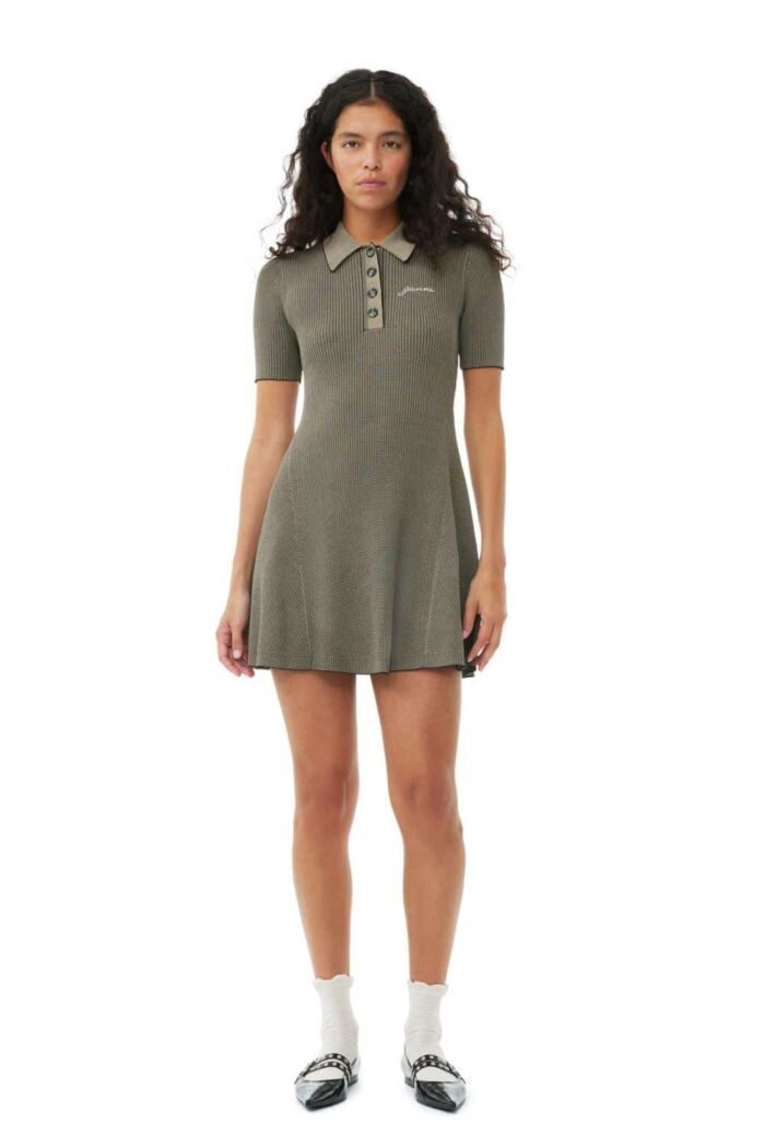 Melange Knit Mini Dress